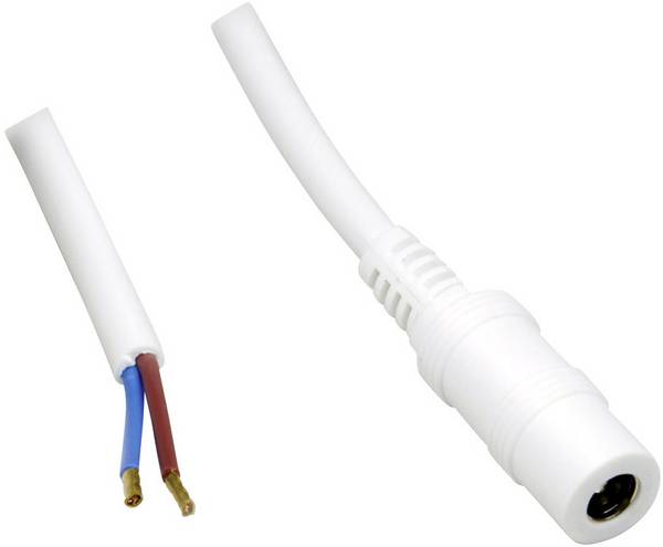 BKL Electronic 075204 nízkonapěťový připojovací kabel nízkonapěťová zásuvka - kabel s otevřenými konci 5.50 mm 2.10 mm 1.00 m 1 ks