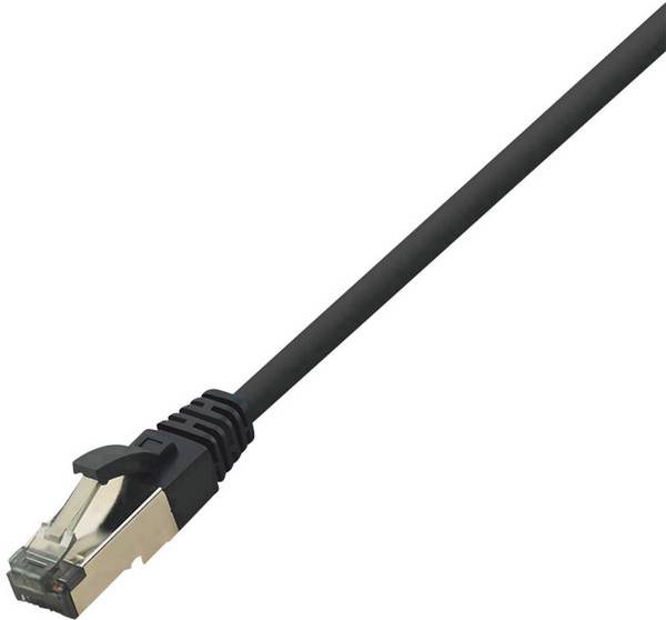 LogiLink CQ8093S RJ45 síťové kabely, propojovací kabely CAT 8.1  S/FTP 10.00 m černá bez halogenů 1 ks
