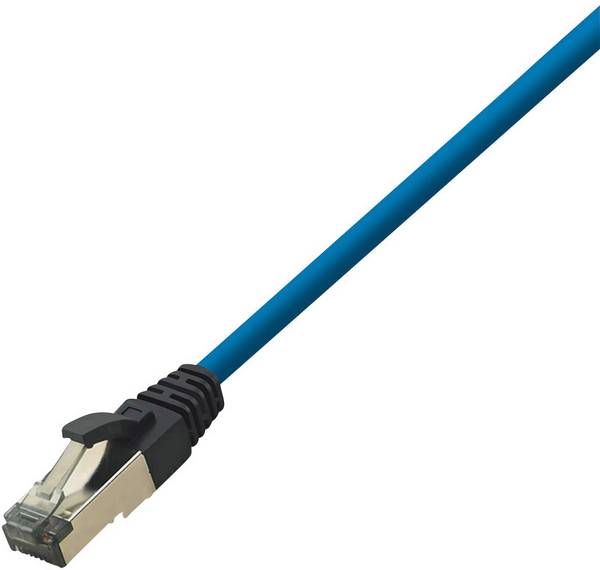 LogiLink CQ8056S RJ45 síťové kabely, propojovací kabely CAT 8.1 S/FTP 2.00 m modrá bez halogenů 1 ks