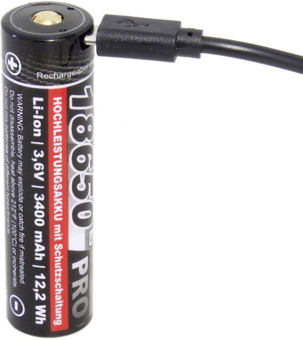 kraftmax Pro USB USB-C® akumulátor 18650  Li-Ion 3.6 V 3400 mAh 1 ks