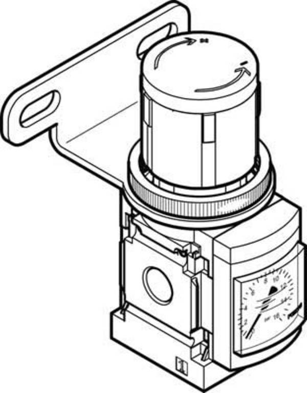 FESTO ventil pro regulaci tlaku 543520 MS4-LR-1/8-D6-WR  Materiál pouzdra litý hliník Těsnicí materiál NBR 1 ks