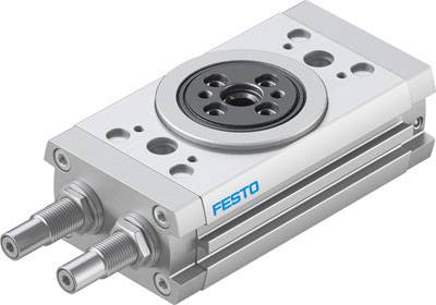 Pneumatický rotační pohon od společnosti Festo s robustním stříbrným krytem a dvěma přípojkami.
