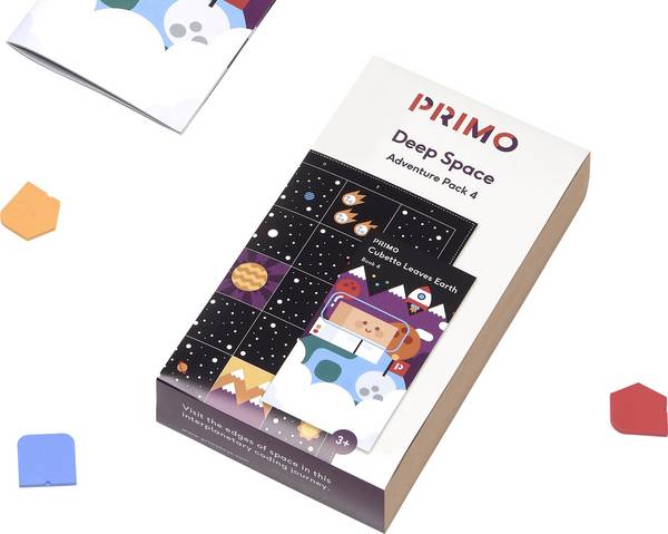 Primo Toys PRIMO008A-DE Cubetto MINT Coding dobrodružný balíček "V hlubinách vesmíru" doplňková sada  od 3 let