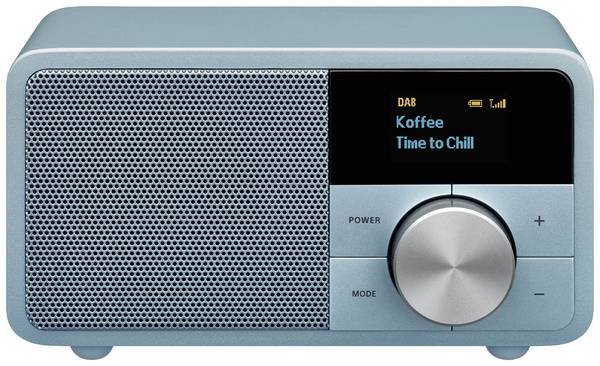 Sangean Genuine Mini DDR-7 A500420 stolní rádio, DAB+, FM, AUX, Bluetooth, tyrkysová