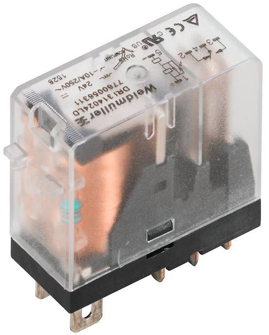 Weidmüller DRI314024LD, 7760056311 zátěžové relé, 250 V/AC, 250 V/DC, 10 A, 20 ks