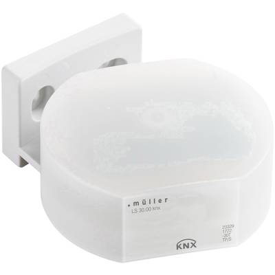 Bílý KNX pohybový senzor od firmy Müller, vhodný pro nástěnnou montáž v interiérech pro automatické ovládání osvětlení.
