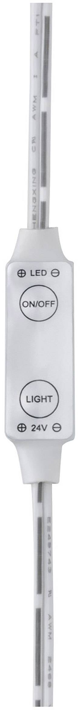 LED lišta s ovladačem s tlačítky 'Power' a 'Light'. Kabel na obou koncích. Vhodné pro 24V systémy.