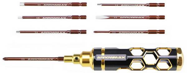 ArrowMax  AM-460002-BG  sada nářadí 2 křížové nástavce velikosti 2, 3.5, 1 velikost nástavce: 2, 4 vnější šestihranné nástavce, velikost 1.5, 2, 2.5, 3.5