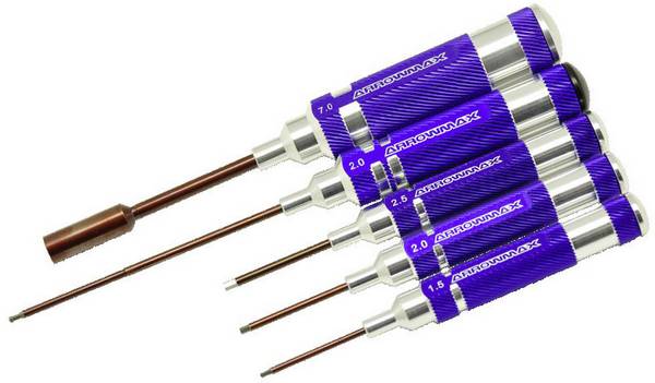 ArrowMax  AM-290905  sada nářadí Velikost šestihranu: 7, Rozměry koule vnější šestihran: 2, Vnější šestihran, velikost 1.5, 2, 2.5