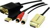 LogiLink CV0052A HDMI adaptér [1x HDMI zástrčka - 1x VGA zástrčka, cinch zástrčka] zlatá, černá pozlacené kontakty 2.00 m