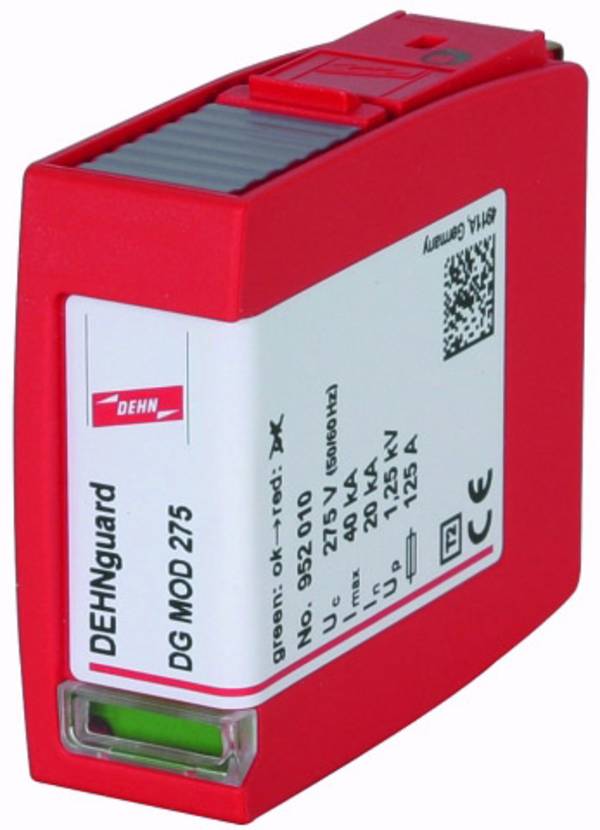 DEHN 952010 DG MOD 275 modul s přepěťovou ochranou  Přepětová ochrana pro: rozvodná skříň 40 kA  1 ks