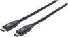 Manhattan USB kabel USB 3.2 Gen2 USB-C ® zástrčka, USB-C ® zástrčka 0.50 m černá 354899