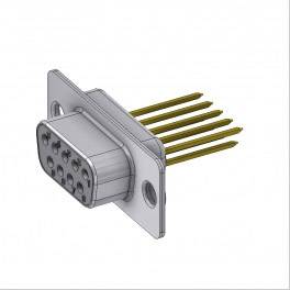 Deltron Connectors DTS09 SW3/2 D-SUB zásuvka 180 ° Pólů: 9 pájené, Wire-Wrap 1 ks