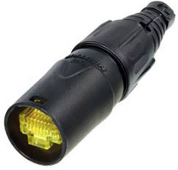 Neutrik NE8MX-B, konektor RJ, zástrčka, rovná, žlutá, černá, 1 ks