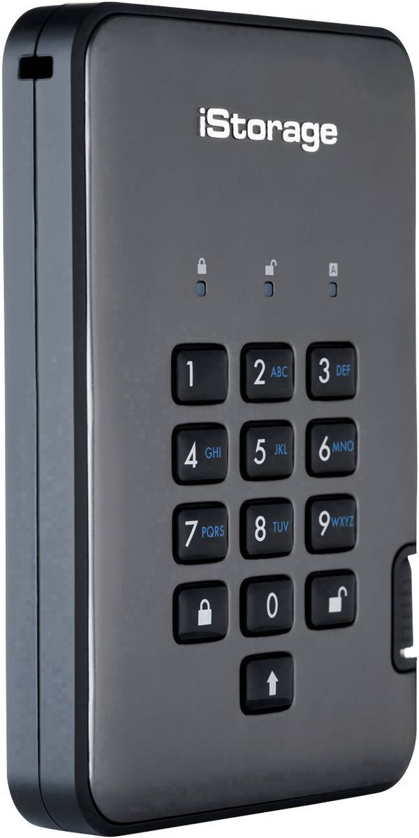 iStorage diskAshur PRO 2®, diskAshur PRO 2®, 2 TB, externí HDD 6,35 cm (2,5"), USB 3.2 (Gen 2) , grafit, IS-DAP2-256-2000-C-G