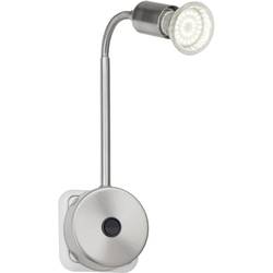 LED svítidlo do zásuvky Brilliant Loona G28842/13, 3 W, teplá bílá, nerezová ocel