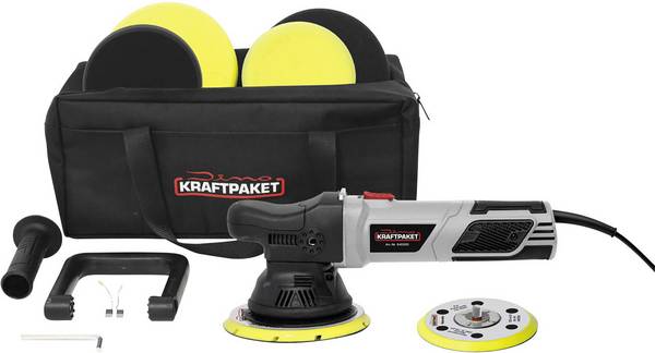 Dino KRAFTPAKET Exzenterpoliermaschine 230 V 900 W 1600 - 4200 U/min 125/150 mm 21mm Hub 640300 excentrická leštička 230 V 900 W 1600 - 4200 ot./min 12.5 mm