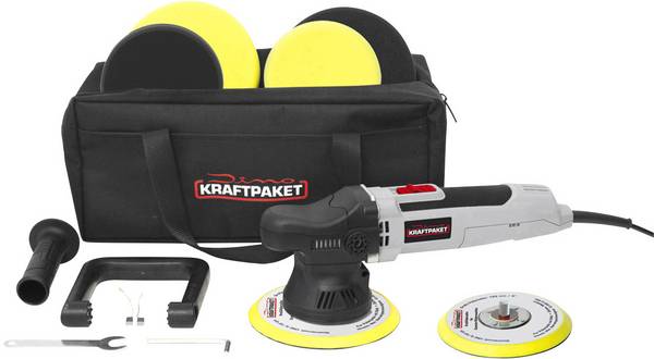 Dino KRAFTPAKET Exzenterpoliermaschine 230 V 650 W 1600 - 6400 U/min 125/150 mm 9mm Hub 640296 excentrická leštička 230 V 650 W 1600 - 6400 ot./min 12.5 mm