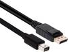club3D Mini-DisplayPort / DisplayPort kabelový adaptér Mini DisplayPort konektory, Konektor DisplayPort 2.00 m černá CAC-2163 samozhášecí Kabel DisplayPort