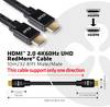 club3D HDMI kabel Zástrčka HDMI-A, Zástrčka HDMI-A 10.00 m černá CAC-2313 4K UHD, samozhášecí HDMI kabel