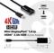 Adaptér Mini DisplayPort 1.4 na HDMI 2.0b HDR, 4K při 60 Hz, černý, s diagramem konfigurace kabelu a pohledem na připojení.