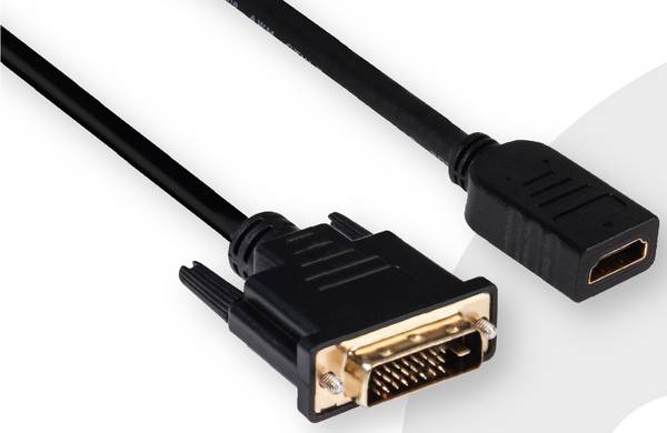 club3D DVI / HDMI kabelový adaptér DVI-D 24+1pol. Zástrčka, Zásuvka HDMI-A 2.00 m černá CAC-1211  DVI kabel