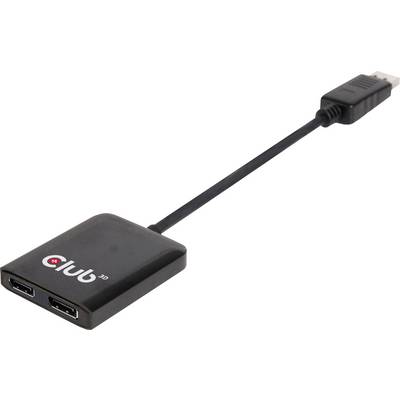 Černý adaptér se dvěma HDMI porty na jedné straně a jedním HDMI konektorem na straně druhé.