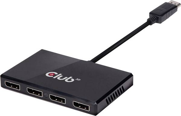 club3D CSV-6400 DisplayPort adaptér [1x zástrčka DisplayPort - 4x zásuvka DisplayPort] černá