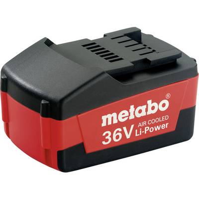Metabo 36V vzduchově chlazená Li-Power nabíjecí baterie, červeně-černá baterie pro elektrické nářadí.