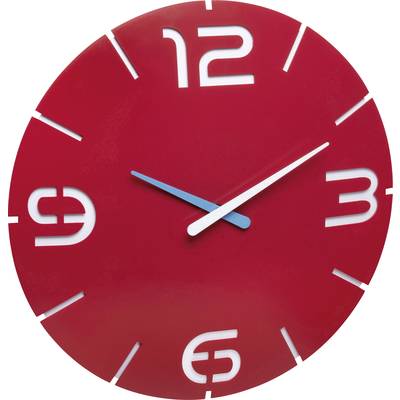TFA Dostmann 60.3047.05 Quartz nástěnné hodiny 35 cm x 3.5 cm , červená