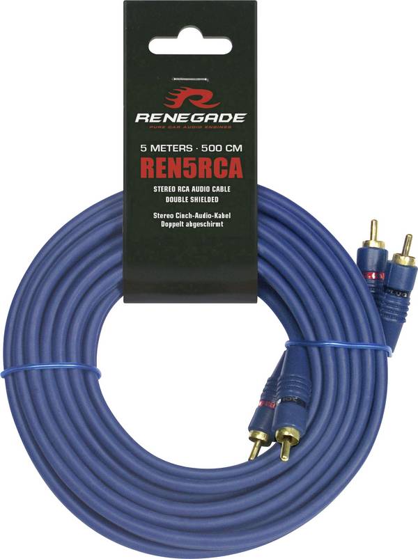 Renegade Ren5RCA cinch kabel 5.00 m [2x cinch zástrčka - 2x cinch zástrčka]