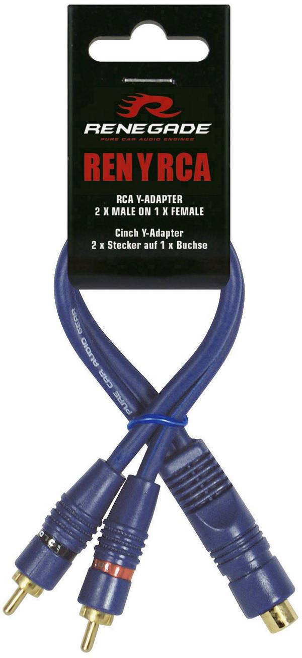 Renegade RENYRCA Y cinch kabel 25.00 cm [2x cinch zástrčka - 1x cinch zásuvka]