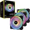 Corsair 3x LL120 RGB Dual Light Loop PC větrák s krytem černá, RGB (š x v x h) 120 x 120 x 25 mm včetně LED osvětlení