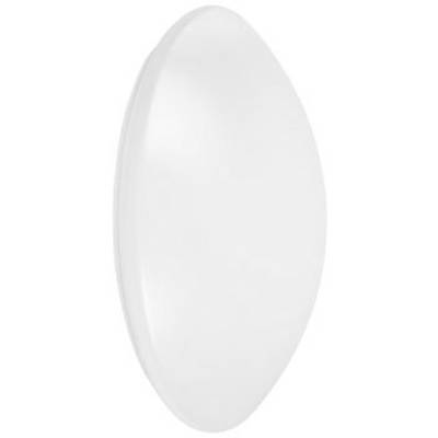 Oválný, plochý, bílý povrch, pravděpodobně jednoduchý, moderní designový předmět nebo víko. Žádné další detaily nejsou viditelné.