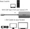 Diagram ukazuje, jak propojit laptop přes USB-C s monitorem pomocí DVI: Laptop/PC → USB-C adaptér → DVI kabel → Monitor.