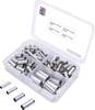 TRU COMPONENTS T1903C024 sada dutinek 4 mm², 6 mm², 10 mm², 16 mm² bez izolace stříbrná 135 ks