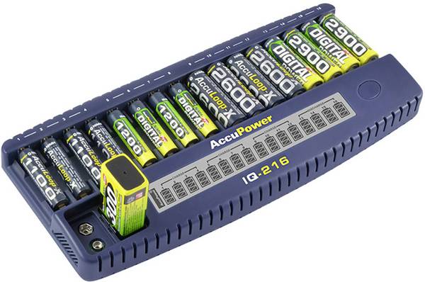 AccuPower IQ216 nabíječka akumulátorů NiCd, NiMH AAA, AA, 9 V