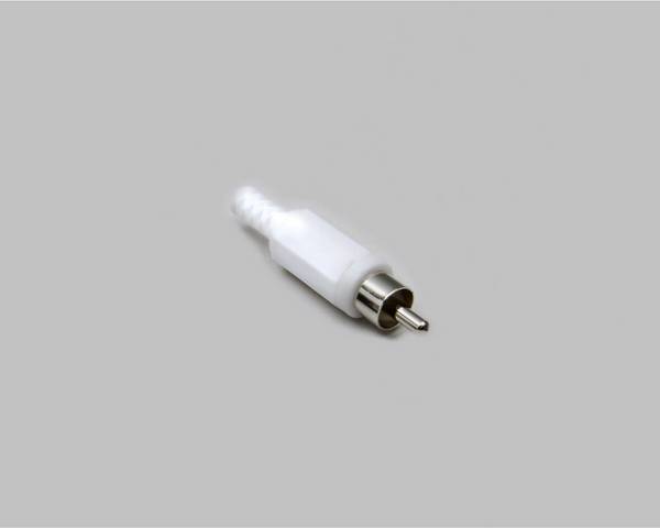 BKL Electronic 1107015 cinch konektor zástrčka, rovná Pólů: 2 bílá 1 ks