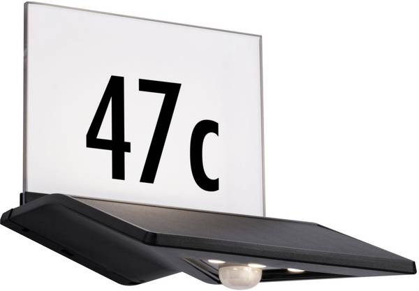 Paulmann 94243 Yoko solární osvětlení čísla domu s PIR detektorem   Energetická třída (EEK2021): A (A - G) 1.2 W teplá bílá antracitová