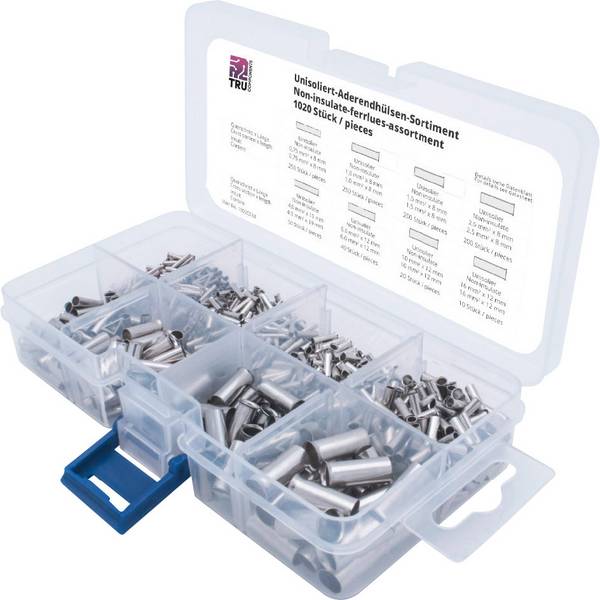 TRU COMPONENTS T1903C034 sada dutinek 0.75 mm², 1 mm², 1.5 mm², 2.5 mm², 4 mm², 6 mm², 10 mm², 16 mm² bez izolace  1020 díly