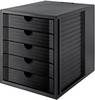HAN SYSTEMBOX KARMA 14508-13 box se zásuvkami černá DIN A4, DIN C4 Počet zásuvek: 5