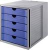HAN SYSTEMBOX KARMA 14508-16 box se zásuvkami šedá DIN A4, DIN C4 Počet zásuvek: 5