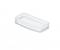 Bílá obdélníková mýdlenka na bílém pozadí.