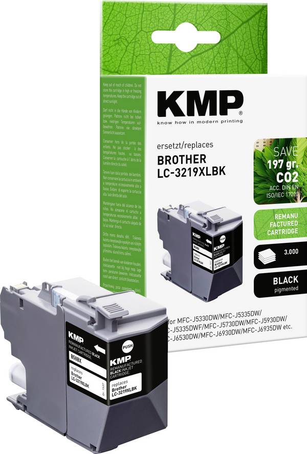 KMP Ink náhradní Brother LC-3219XLBK kompatibilní  černá B58BX 1537,4001