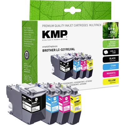 Inkoustová kazeta - multipack pro tiskárny Brother se čtyřmi cartridgemi: černá, azurová, purpurová a žlutá. Obal zdůrazňuje ekologické vlastnosti.