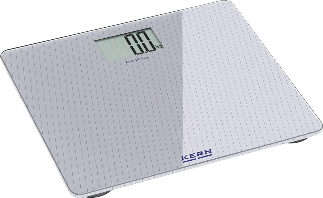 Digitální osobní váha se skleněným povrchem ukazuje na displeji '0.0 kg'.