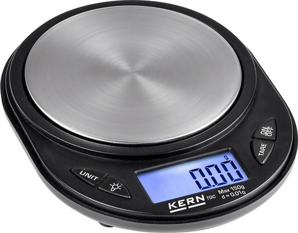 Kern TGC 150-2 kapesní váha TGC 150-2  Max. váživost 150 g Rozlišení 0.01 g na baterii vícebarevná
