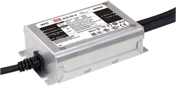 MEAN WELL XLG-50-AB LED driver  konstantní výkon 50 W 530 mA - 2.1 A 22 - 54 V/DC PFC spínací obvod , nastavitelný, stmívatelný, stmívací funkce 3v1 , montáž na nehořlavém povrchu , schválení nábytku , outdoorový , ochrana proti přepětí , přepětí  1 ks