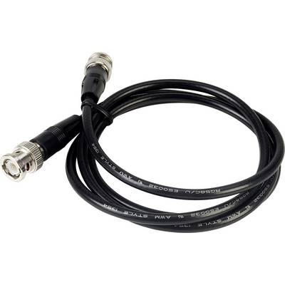 Koaxiální kabel s BNC konektory na obou koncích, často používaný v elektronice a pro přenos videa.