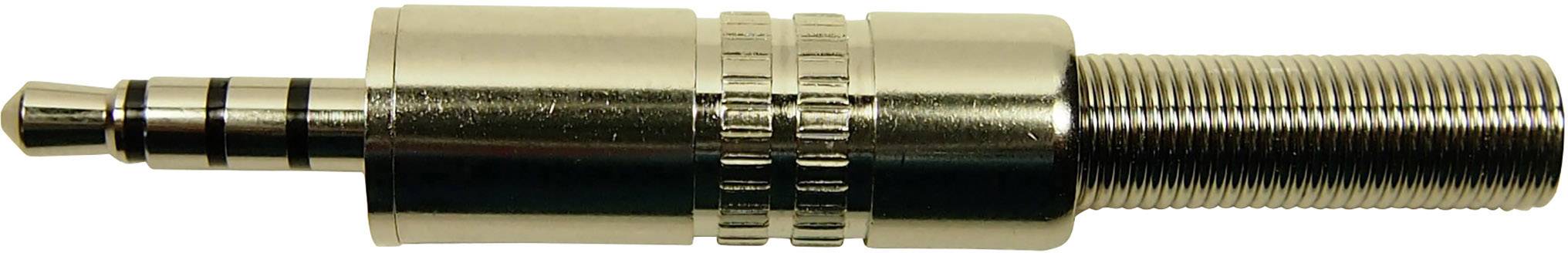 Cliff FC68124M jack konektor 3.5 mm zástrčka, rovná Pólů: 4 stereo 1 ks